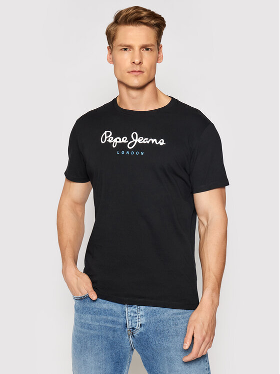 Pepe Jeans T-Shirt Eggo PM500465 Czarny Regular Fit