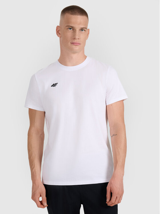 4F 4F T-Shirt B2B Biały Regular Fit