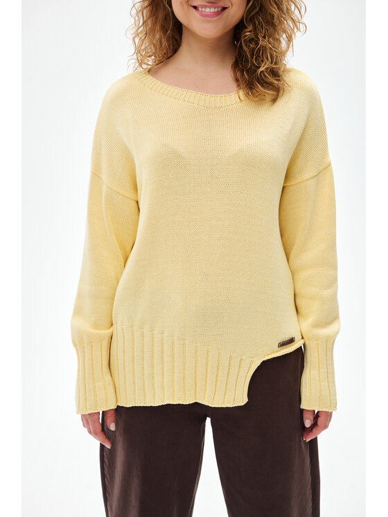 blue shadow blue shadow Sweter Bocq Żółty Regular Fit