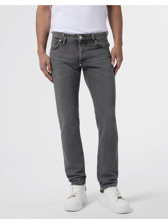 PHILIPP PLEIN PHILIPP PLEIN Jeansy 30026 Szary Straight Fit