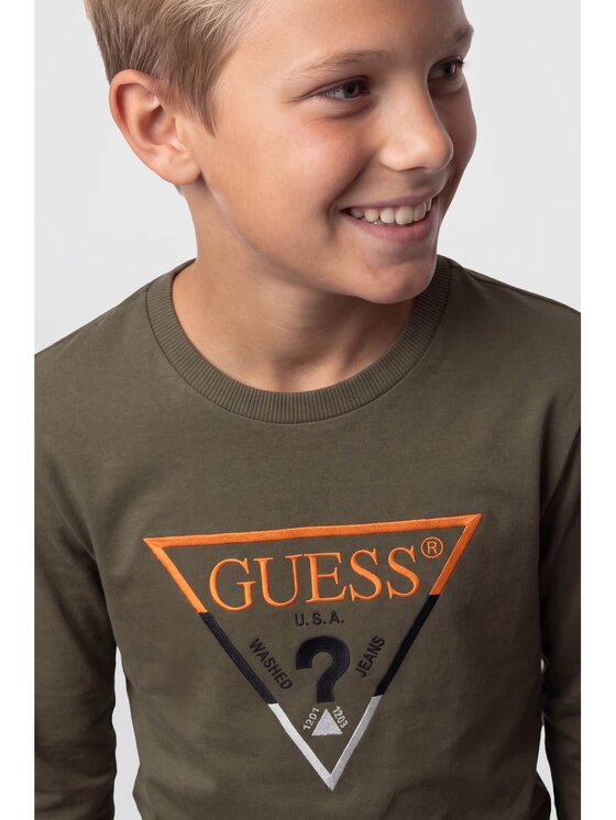 Guess Kids Guess Kids T-Shirt 185356 Zielony Classic Fit