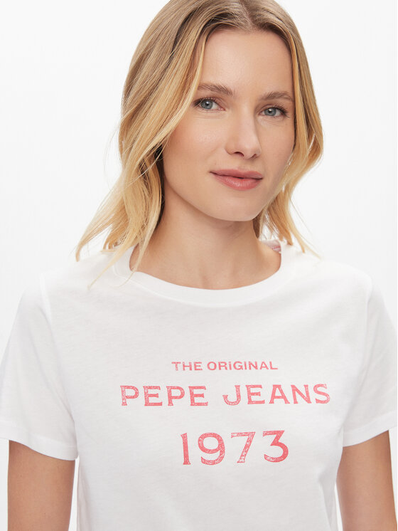 Pepe Jeans Pepe Jeans T-krekls Harbor PL505743 Balts Regular Fit
