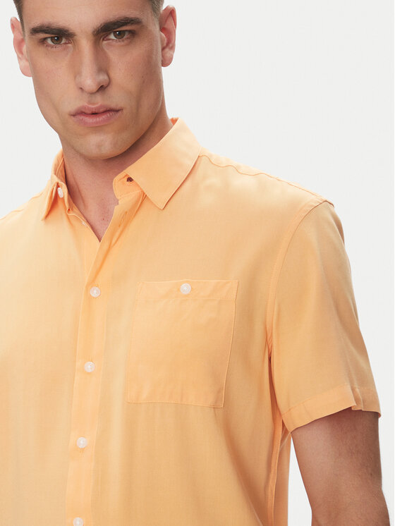Blend Blend Košeľa 20716363 Oranžová Regular Fit