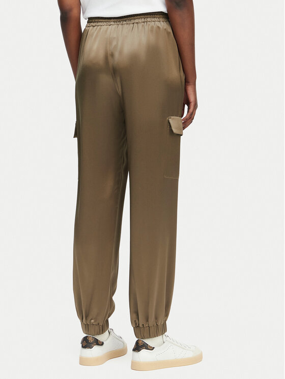 Guess Guess Штани з тканини W5GB08 WG7C0 Коричневий Slim Fit