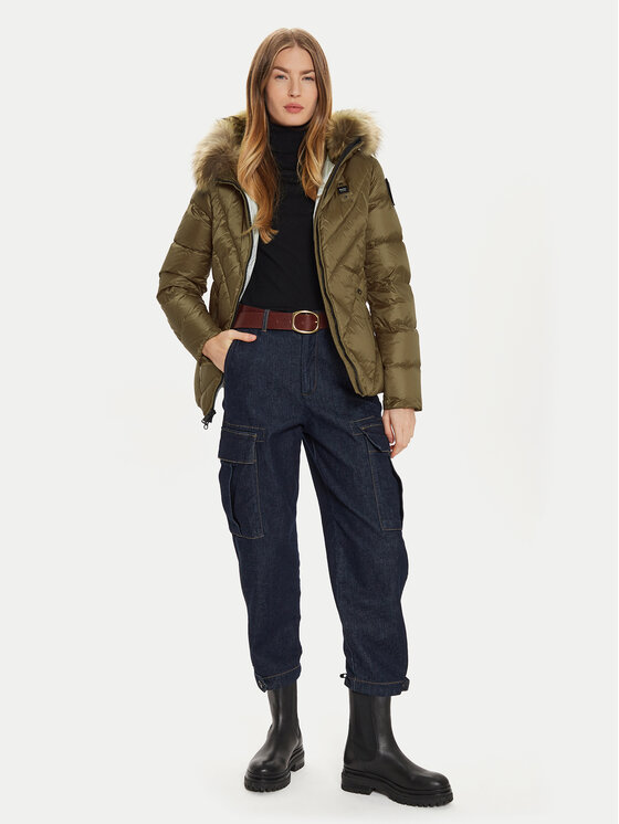 Blauer Blauer Pernata jakna 24WBLDC03051 Smeđa Regular Fit