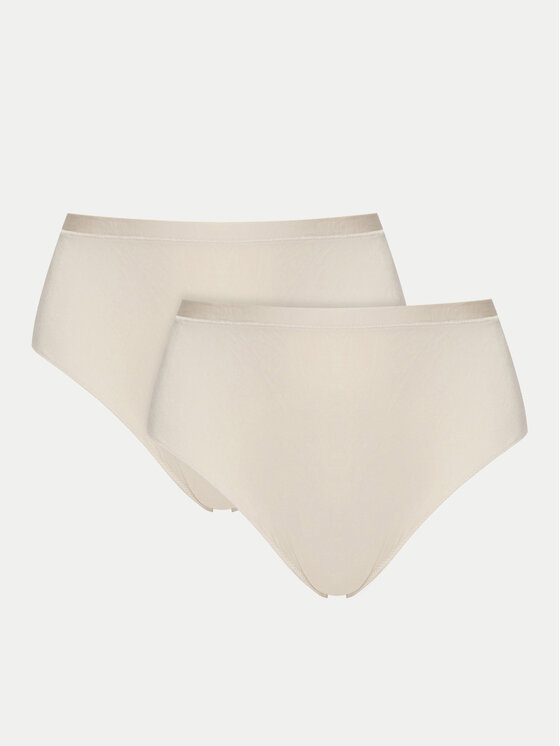 Triumph Triumph Set 2 perechi de chiloți cu talie înaltă Sense Of Modal 10224762 Écru