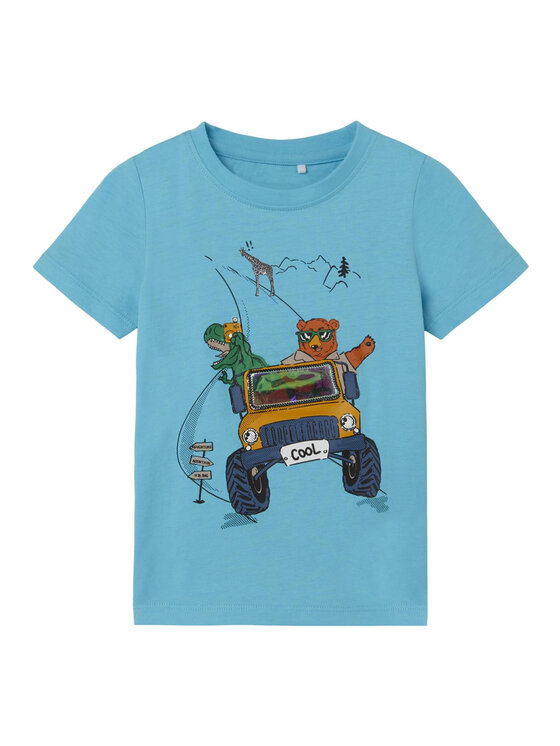 NAME IT Tričko 13219403 Modrá Regular Fit