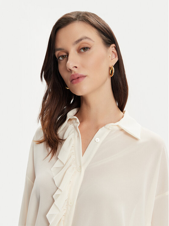 ViCOLO ViCOLO Srajca TB0133 Écru Regular Fit