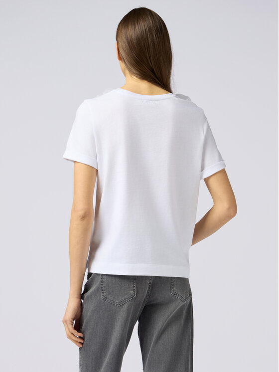 Oltre Oltre T-Shirt G326J004067N011 Biały Regular Fit