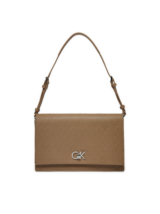 Calvin Klein Torbica Ck Elongated Shoulder Bag_Mono K60K613139 Bež