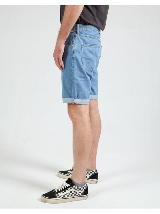 Lee Lee Szorty jeansowe 5 POCKET SHORT Niebieski Regular Fit