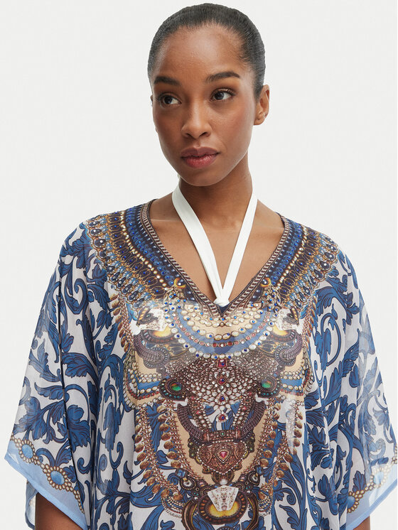 Iconique Iconique Πόντσο Fuego IC26-122 Μπλε Relaxed Fit