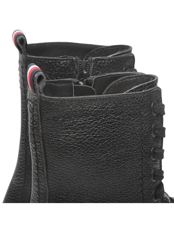 monochromatic lace up boot