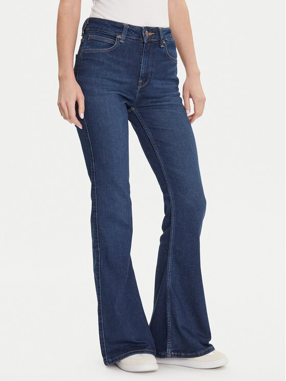 Lee Lee Džinsi Breese 112354456 Tumši zils Bootcut Fit