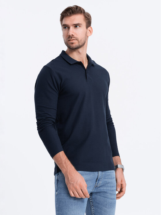 Ombre Ombre Longsleeve OM-POBL-0114 Granatowy Fitting Fit