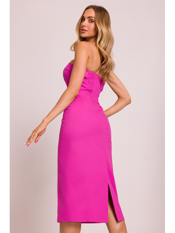 Made of Emotion Made of Emotion Sukienka letnia M843 Różowy Premium Fit