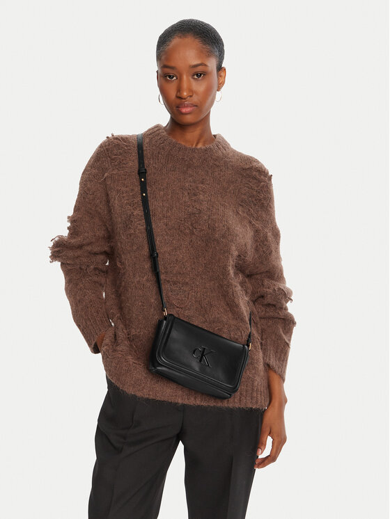 Calvin Klein Calvin Klein Τσάντα Bold Ck Flap Crossbody LV04F1027G Μαύρο