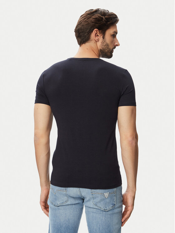 Guess Guess Тишърт M6YI32 K3735 Тъмносин Extra Slim Fit