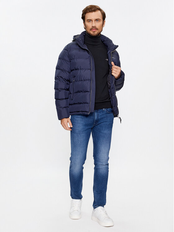 Gant Gant Krekls ar augstu apkakli Classic Cotton Rollerneck 8030563 Melns Regular Fit