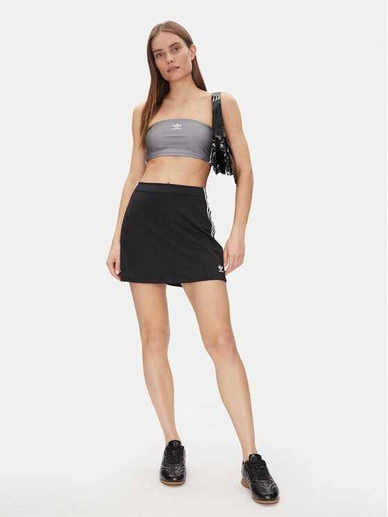 adidas adidas Trapézová sukňa adicolor 3-Stripes JD0281 Čierna Regular Fit