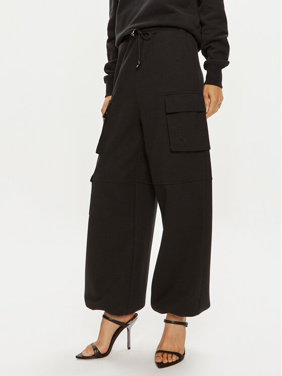 Patrizia Pepe Pantaloni da tuta 8P0617/J219-K103 Nero Relaxed Fit, taglia : II
