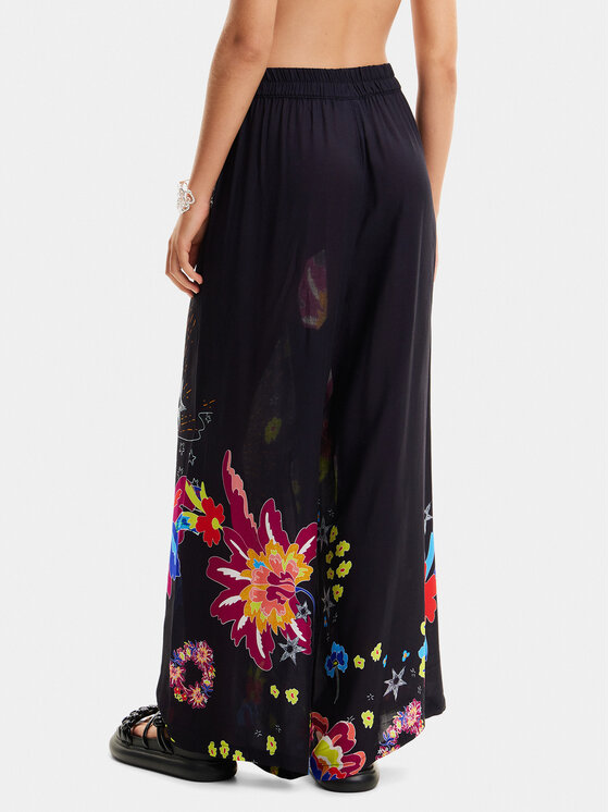Desigual Desigual Riidest püksid Junjly 24SWMW05 Must Loose Fit