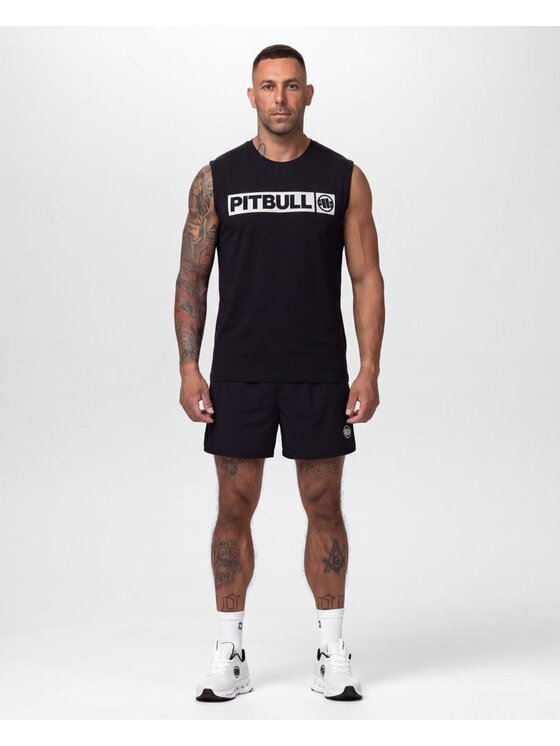 PITBULL PITBULL Koszulka techniczna Casual Sport HILLTOP Czarny Regular Fit