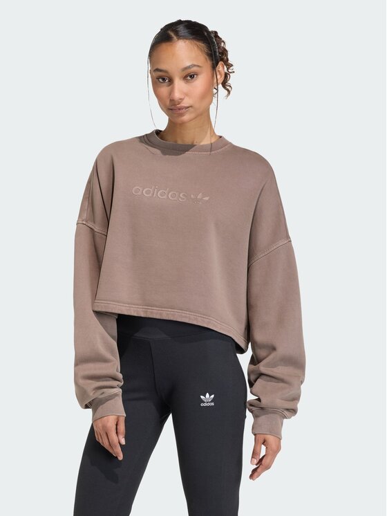 adidas adidas Bluza 159286 Brązowy Oversize