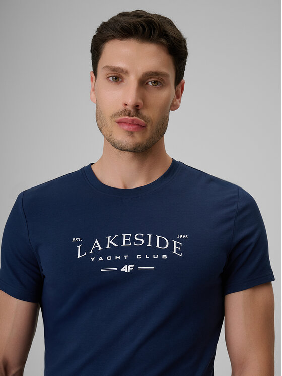 4F 4F T-Shirt LAKESIDE ESCAPE Granatowy Regular Fit