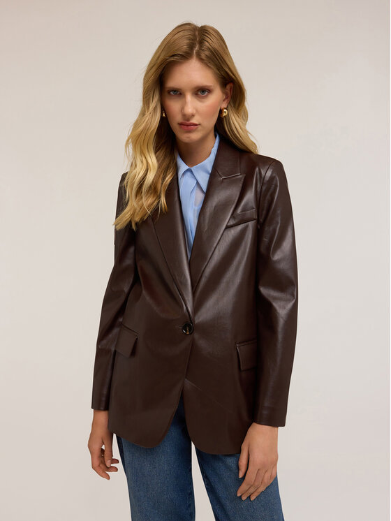 Motivi Motivi Giacca in similpelle Q735Q000958N022 Marrone Regular Fit