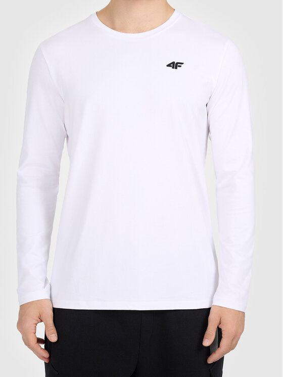 4F 4F Longsleeve TLONM611-10 Biały Active Fit