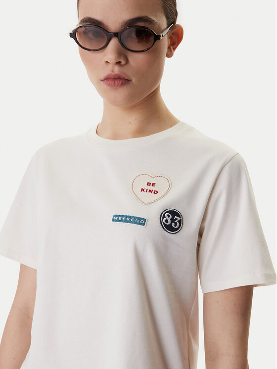 Weekend Max Mara Weekend Max Mara T-shirt West 2615971041 Écru Regular Fit