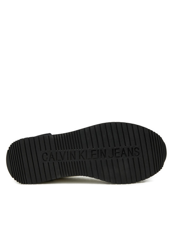 Calvin Klein Jeans Calvin Klein Jeans Sneakersy Runner Laceup Low Mix Mg YW0YW01798 Bílá
