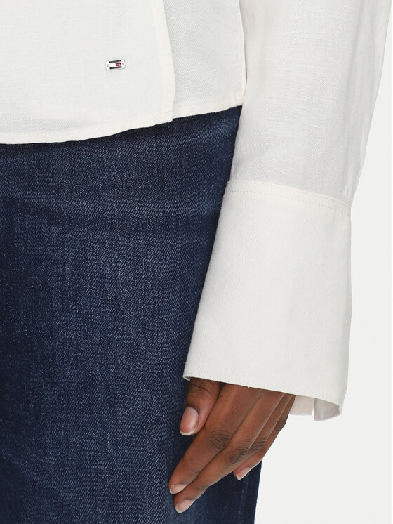 Tommy Hilfiger Tommy Hilfiger Koszula WW0WW44697 Écru Regular Fit