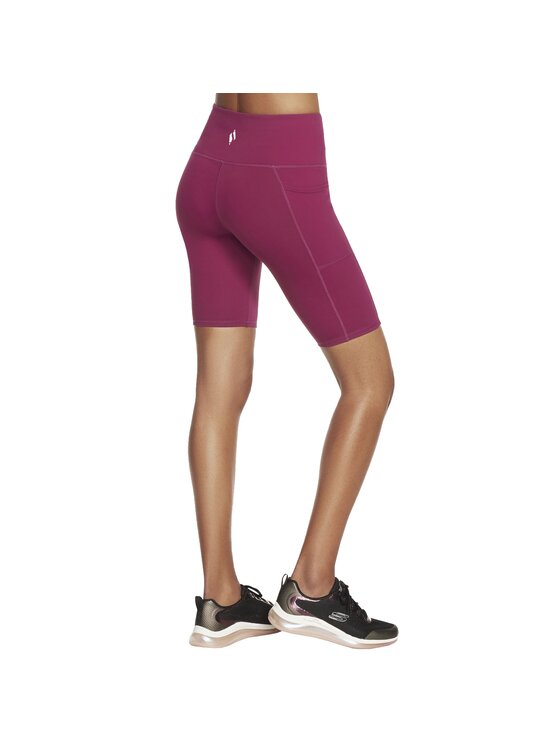 Skechers Skechers Pantaloncini sportivi Skechers Go Walk High Waisted Bike Short Rosa Slim Fit
