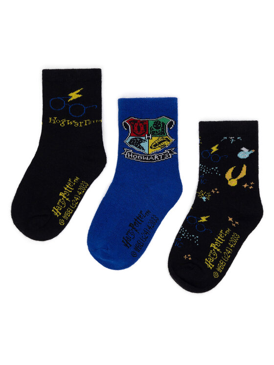 Harry Potter Ponožky ACCCS-AW24-226WBHP (3-pack) Čierna