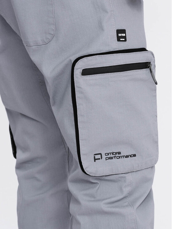 Ombre Ombre Joggery OM-PAJO-0135 Szary Cargo Fit