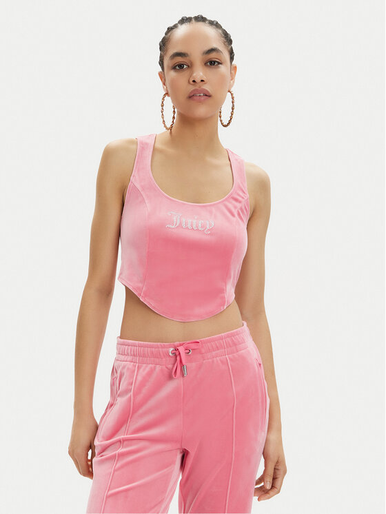 Juicy Couture Juicy Couture Felső Camina JCWCT23305 Rózsaszín Slim Fit