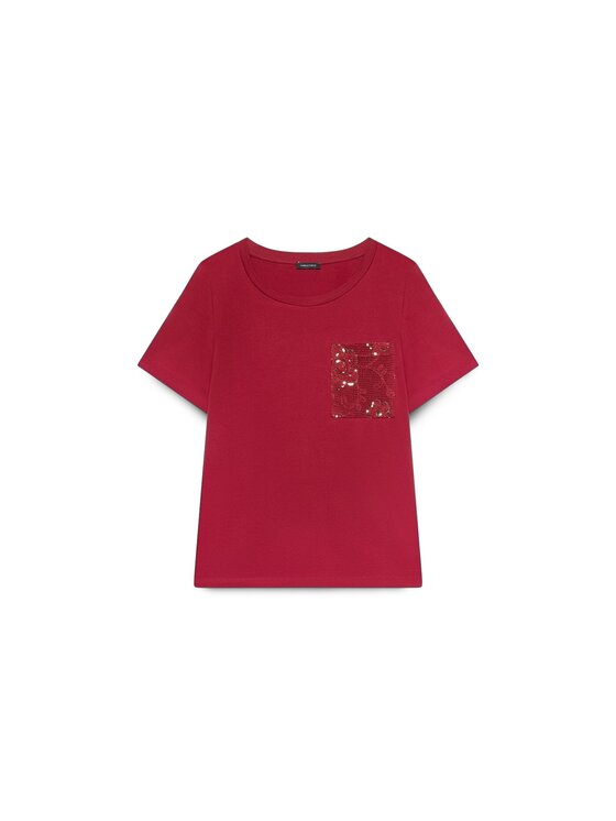 Fiorella Rubino Fiorella Rubino T-shirt G062L009578N036 Bordeaux Regular Fit