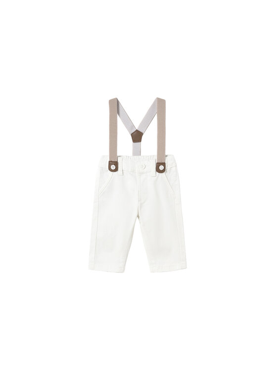 Mayoral Mayoral Pantaloni di tessuto 1561 Bianco Regular Fit