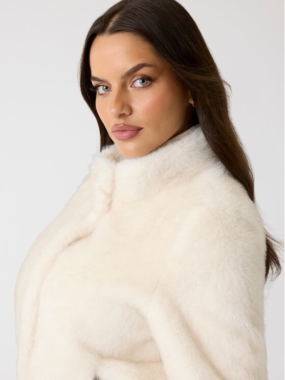 Guess Guess Преходно яке 179847 Бял Classic Fit