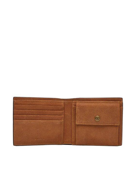Calvin Klein Calvin Klein Pénztárca Bold Ck Suede Billfold W/ Coin LV04D1365G Fekete