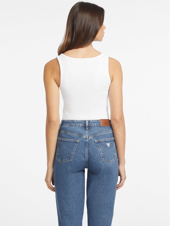 Guess Jeans Guess Jeans Top 165717 Bílá Classic Fit
