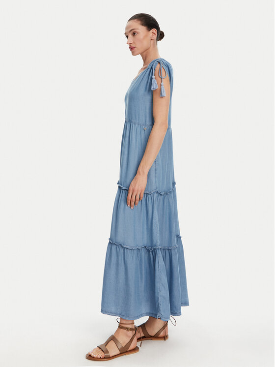 Pepe Jeans Pepe Jeans Vsakodnevna obleka Effie PL953664 Modra Loose Fit