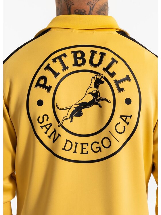 PITBULL PITBULL Bluza Bluza męska rozpinana Oldschool SAN DIEGO CA S Żółty Regular Fit