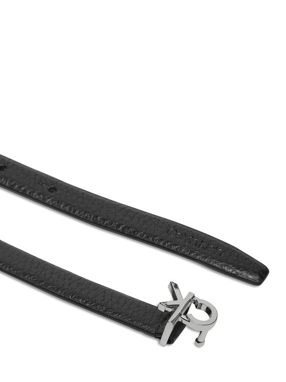 Calvin Klein Calvin Klein Ženski remen Ck Thin Belt 1.5cm Pebble K60K612858 Crna