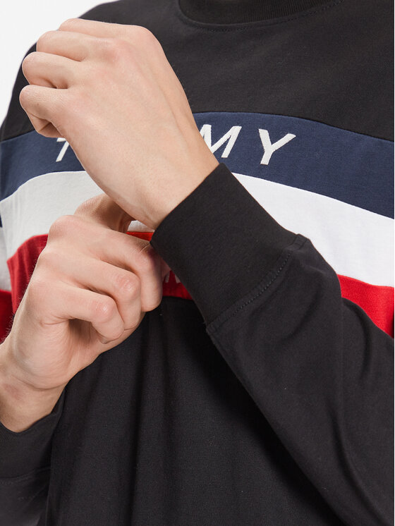 Tommy Jeans Tommy Jeans Hosszú ujjú Colorblock DM0DM16834 Fekete Relaxed Fit
