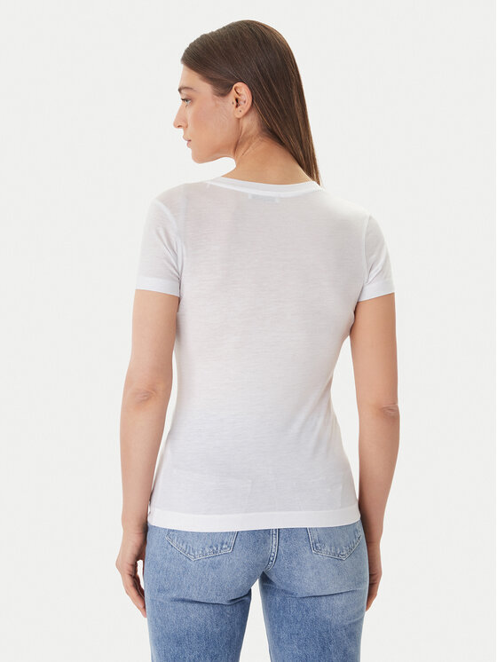 Guess Guess T-Shirt W5GP31 KCSX2 Bílá Classic Fit