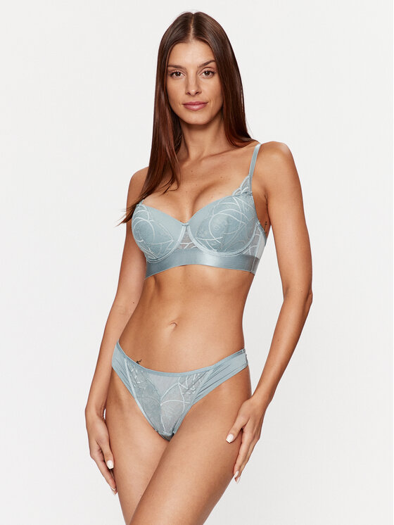 Hunkemöller Hunkemöller Kalhotky string Luna 202674 Modrá