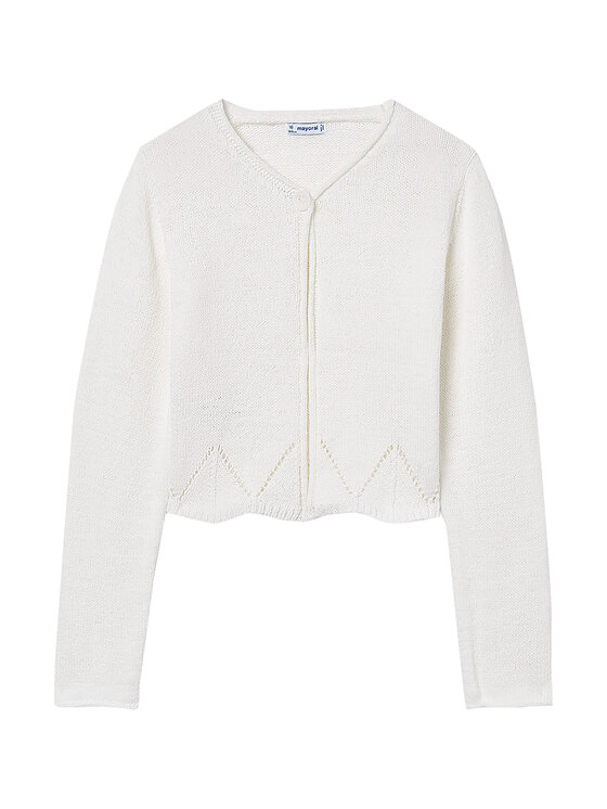 Mayoral Cardigan 6354 Alb Regular Fit